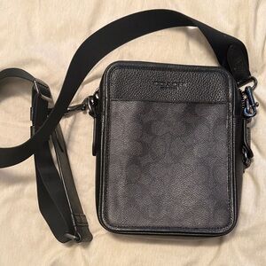 Coach Black Leather Messenger Bag